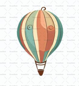 Verspielter Heißluftballon